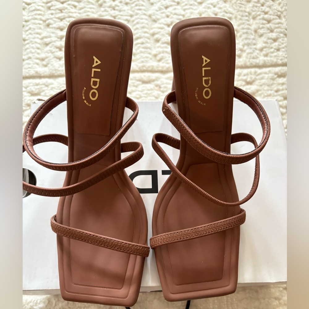 Aldo Okurra square toe strappy heels
